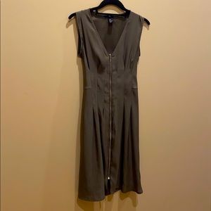 Olive green H&M fit and flare dress
